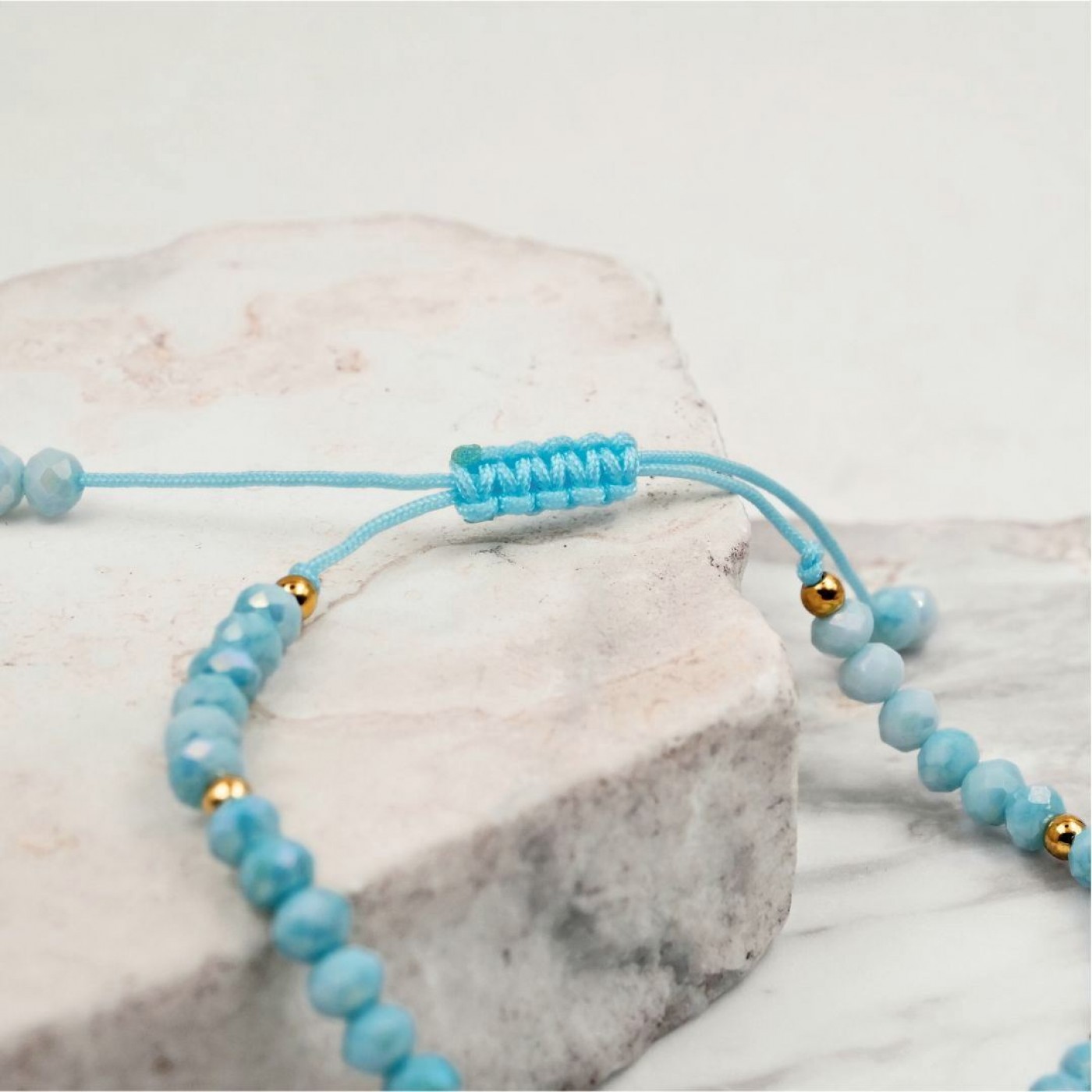 Macramé Bracelet with Crystals & Semiprecious Stones | Ciel — Bracelets from Toolittle — additional view 4