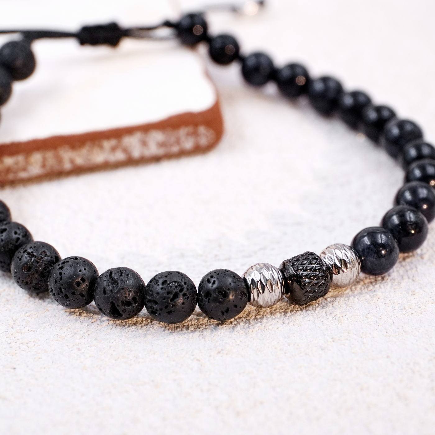 Lava Beads Men's Bracelet — Bracelets from Toolittle — additional view 3