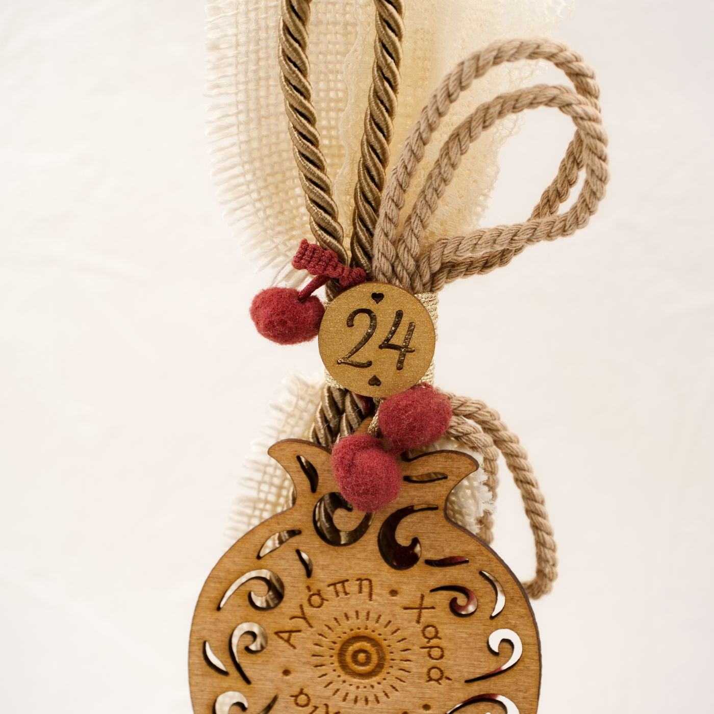 2026 "Earthy Wood" Lucky Charm with Pomegranate — Pendants & charms from Toolittle — additional view 2