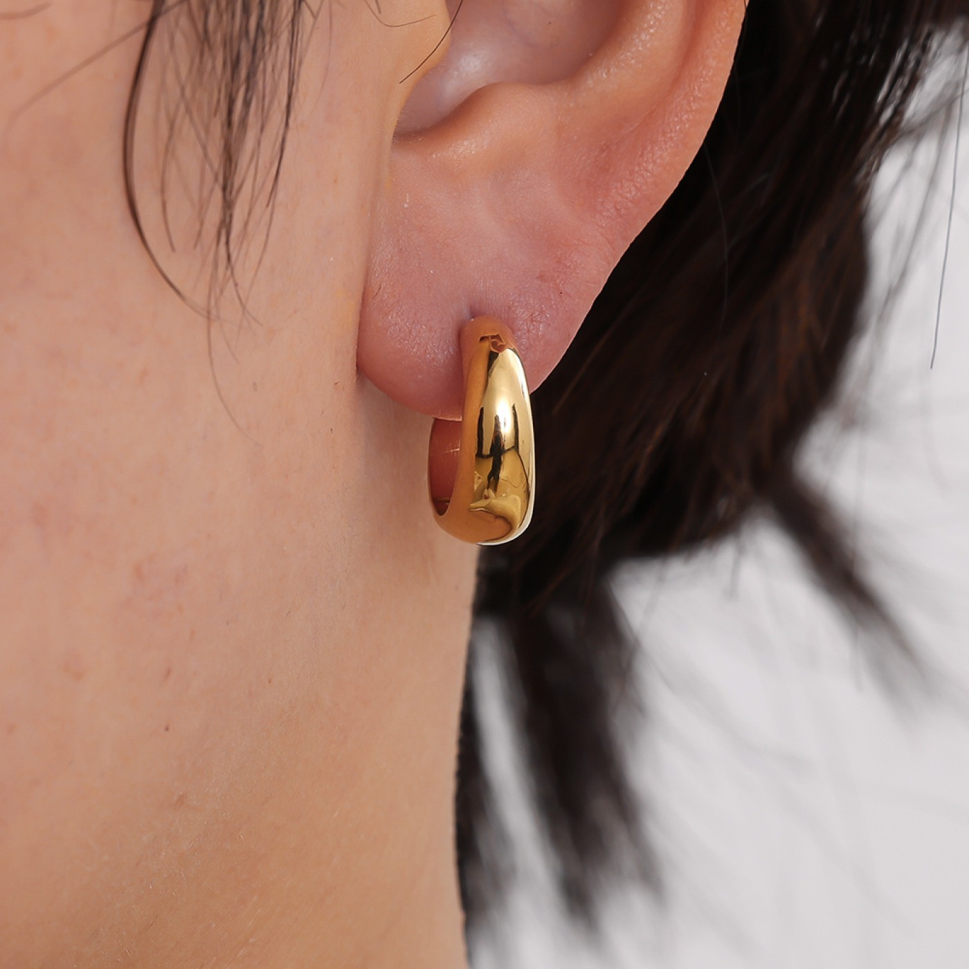 Gold-plated Hoop Earrings – Stainless Steel