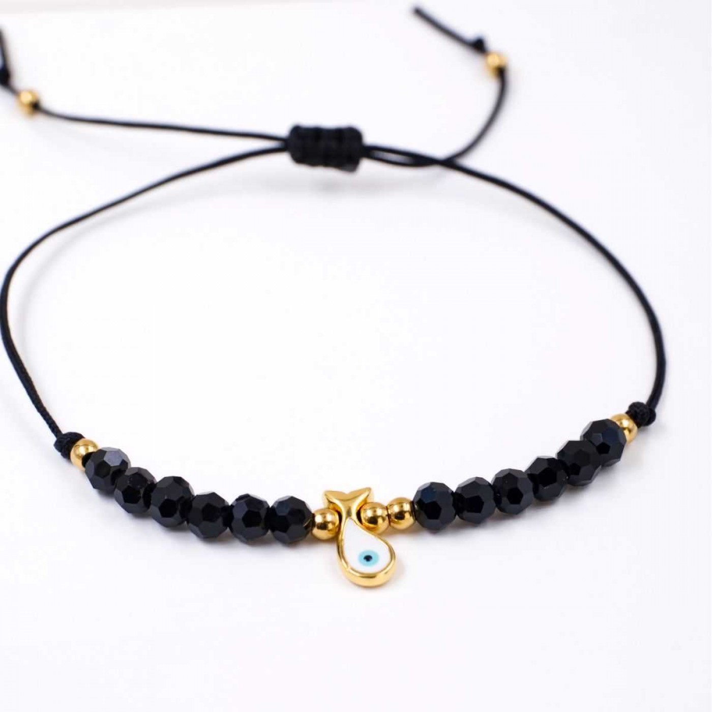 Macramé Bracelet with Metal Fish & Enamel Eye | Color Select — Bracelets from Toolittle — additional view 3