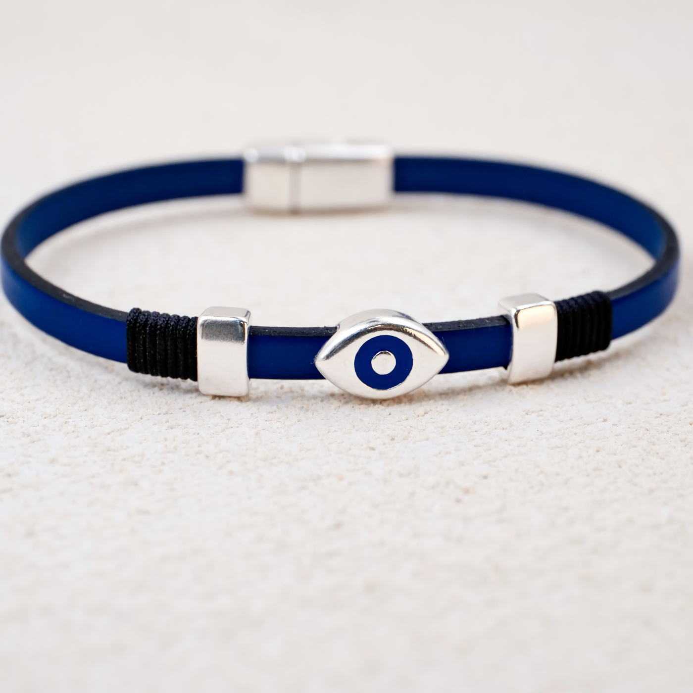 Evil Eye Leather Men's Bracelet — Bracelets from Toolittle — additional view 4