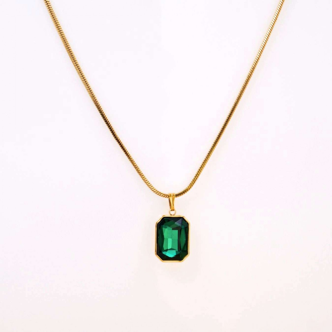 Gold-plated Necklace: Stainless Steel & Crystal — Necklaces from Toolittle — additional view 5