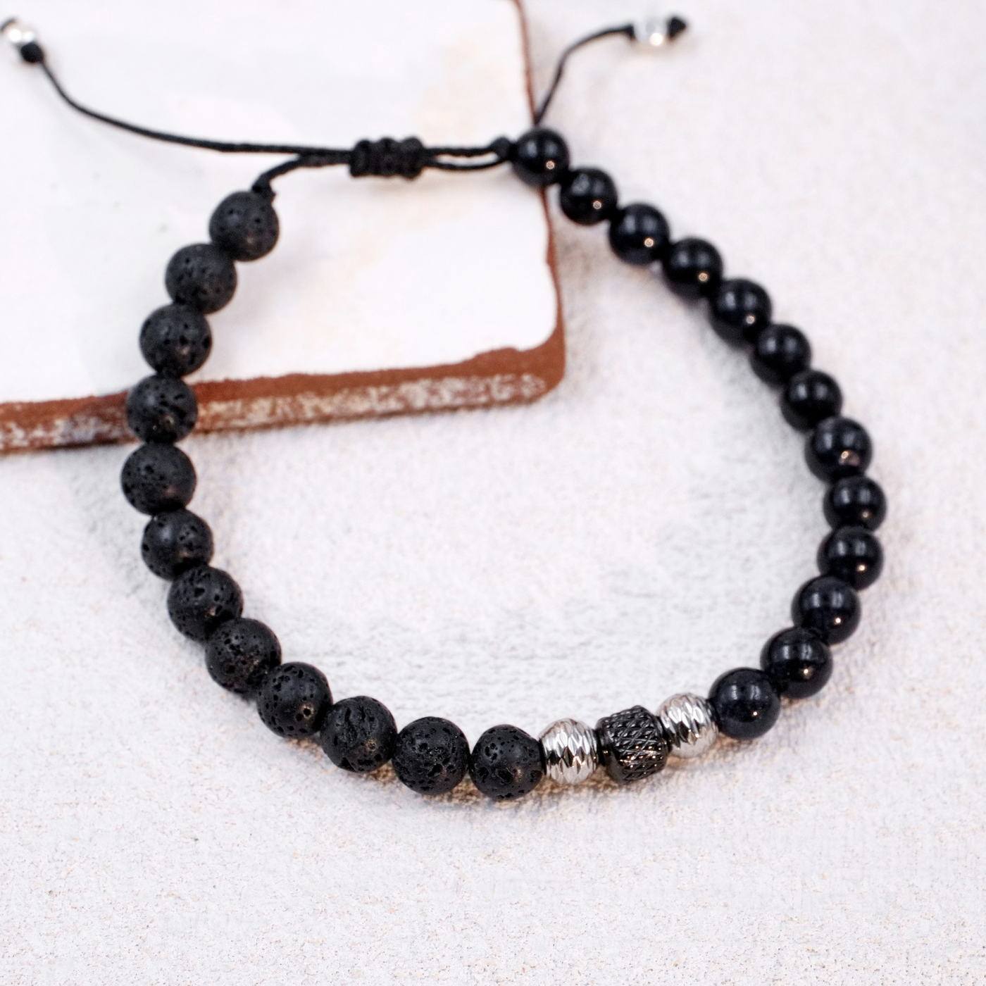 Lava Beads Men's Bracelet — Bracelets from Toolittle — additional view 2