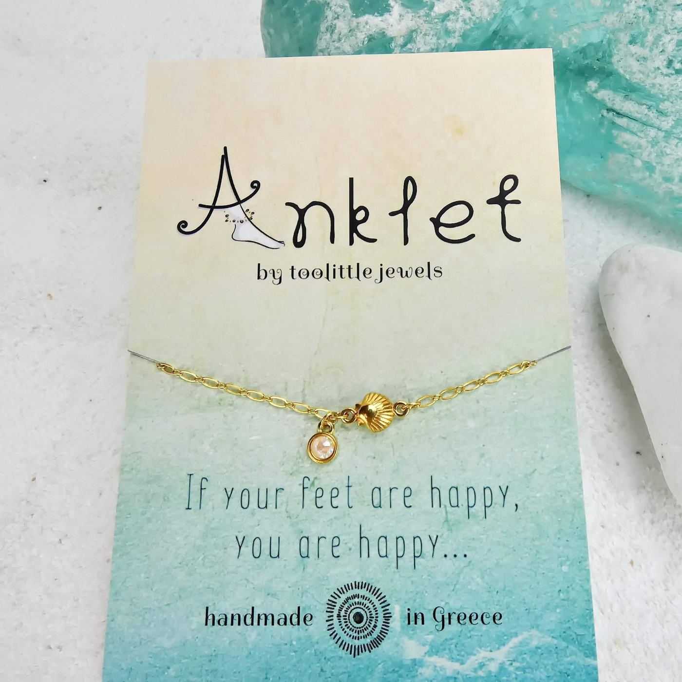 Gold Shell Anklet — Anklets from Toolittle — additional view 4