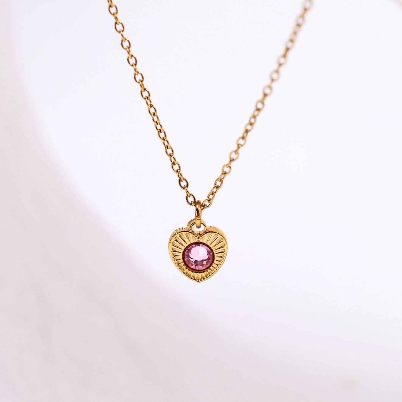 Stainless Steel Jewelry: Heart Necklace with Crystal — Necklaces from Toolittle — additional view 3