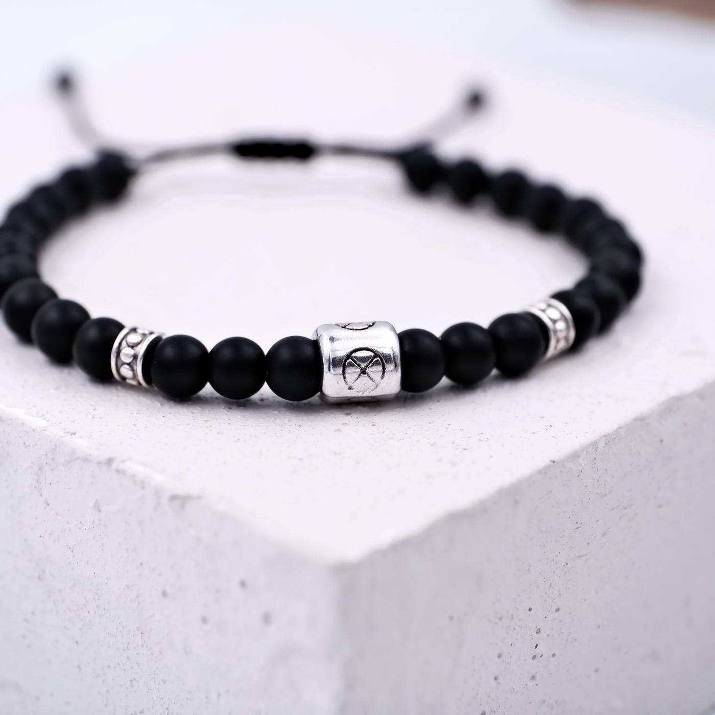 Bracelet for men with semiprecious beads — Bracelets from Toolittle — additional view 2