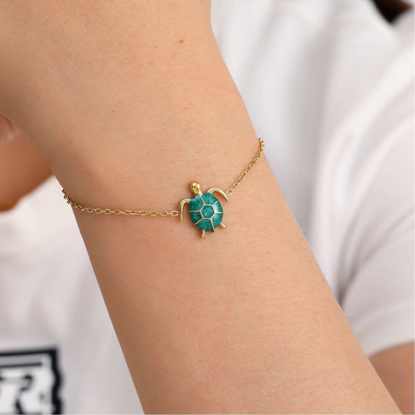Sea Turtle Inox Chain Bracelet
