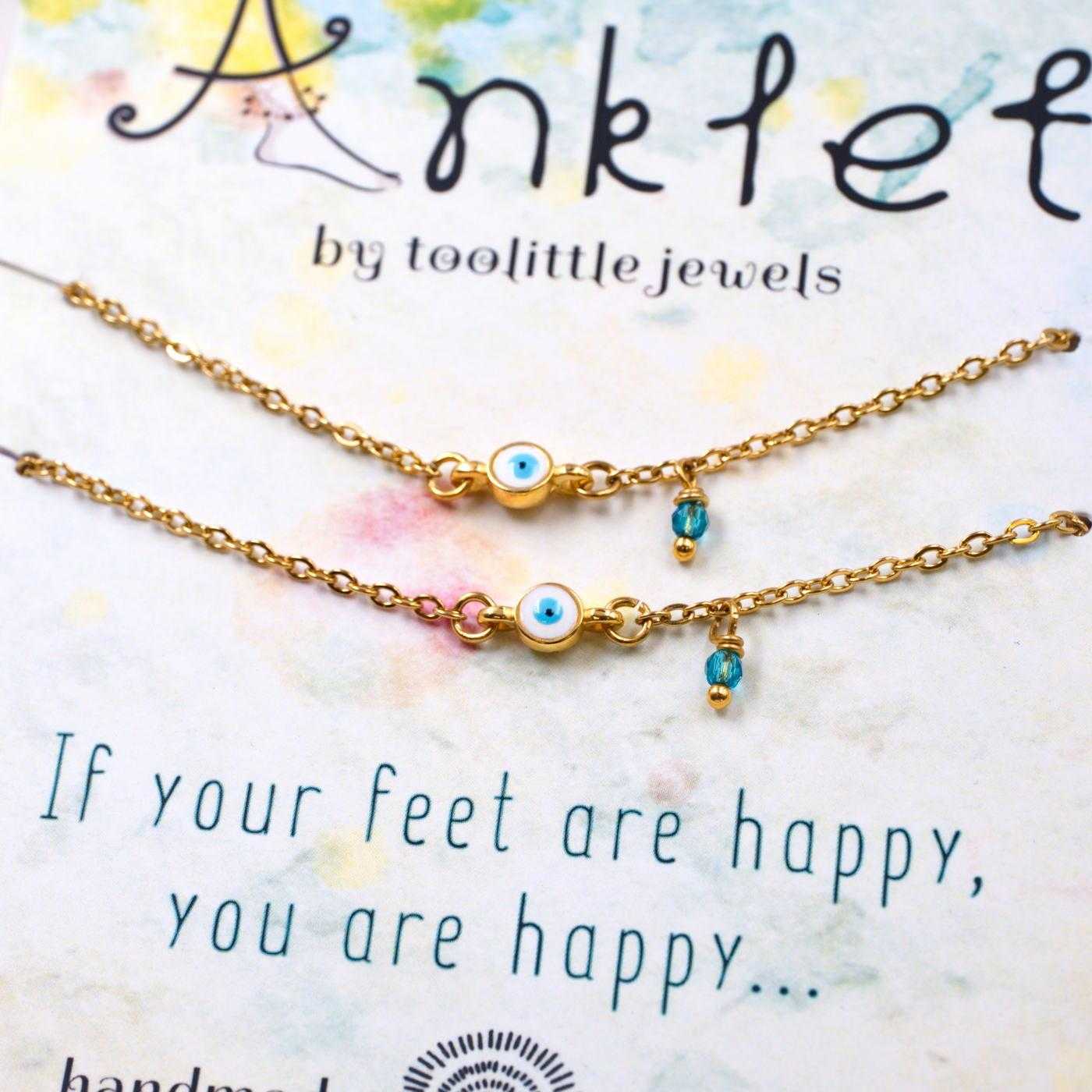Evil Eye Chain Anklet — Anklets from Toolittle — additional view 3