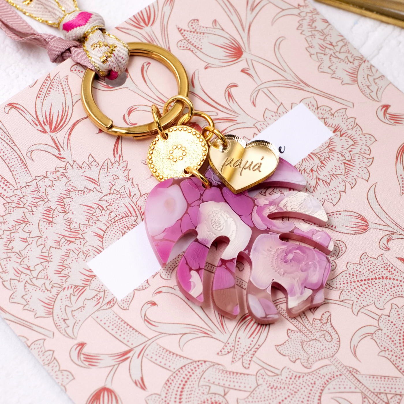 Mama Plexiglass Leaf Keychain — Pendants & charms from Toolittle — additional view 3