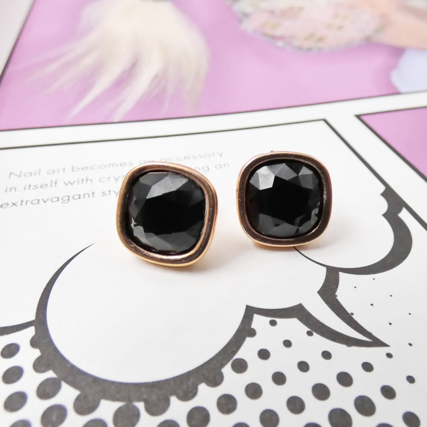 Earrings with Austrian crystals — Earrings from Toolittle — additional view 4