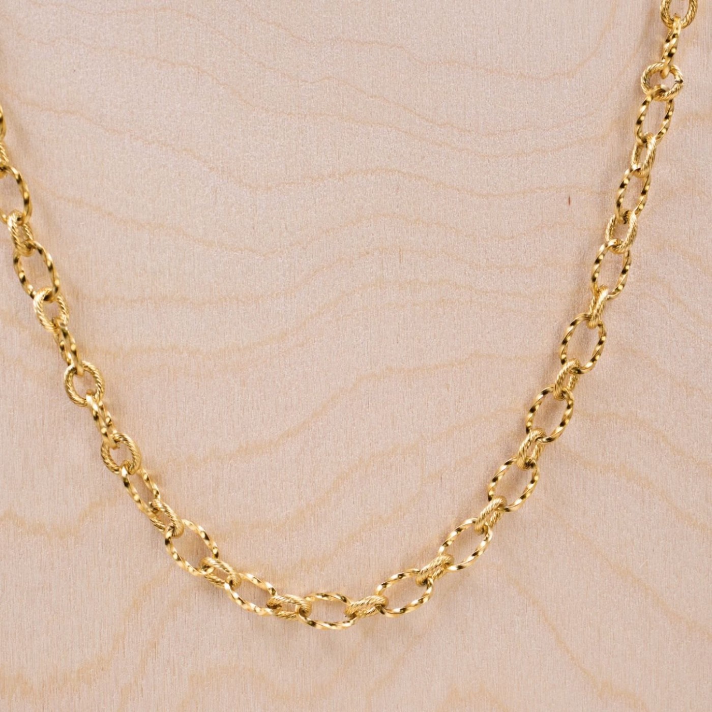 Statement Necklace with Wide Gold Chain — Necklaces from Toolittle — additional view 2
