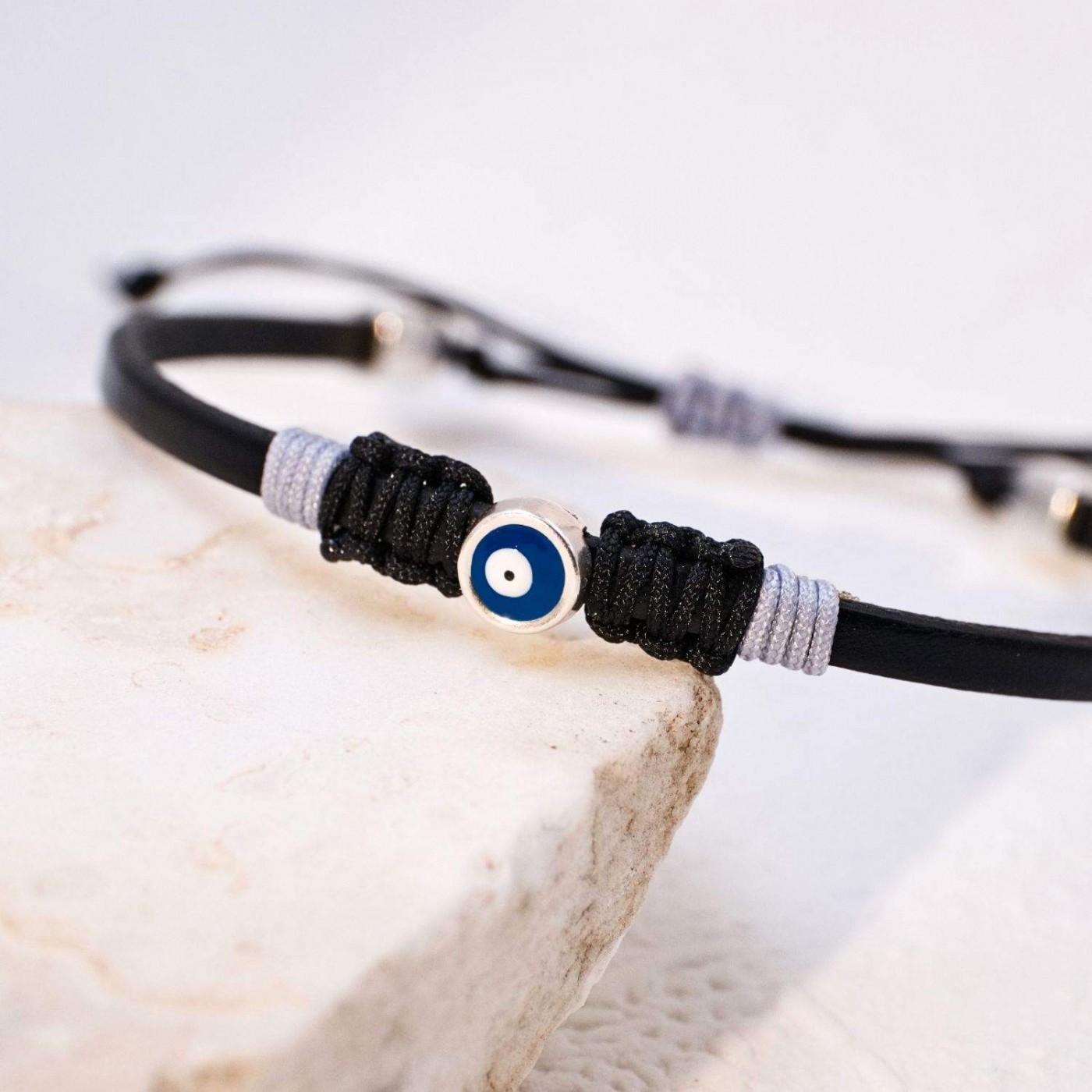 Evil Eye Leather Men's Bracelet — Bracelets from Toolittle — additional view 3