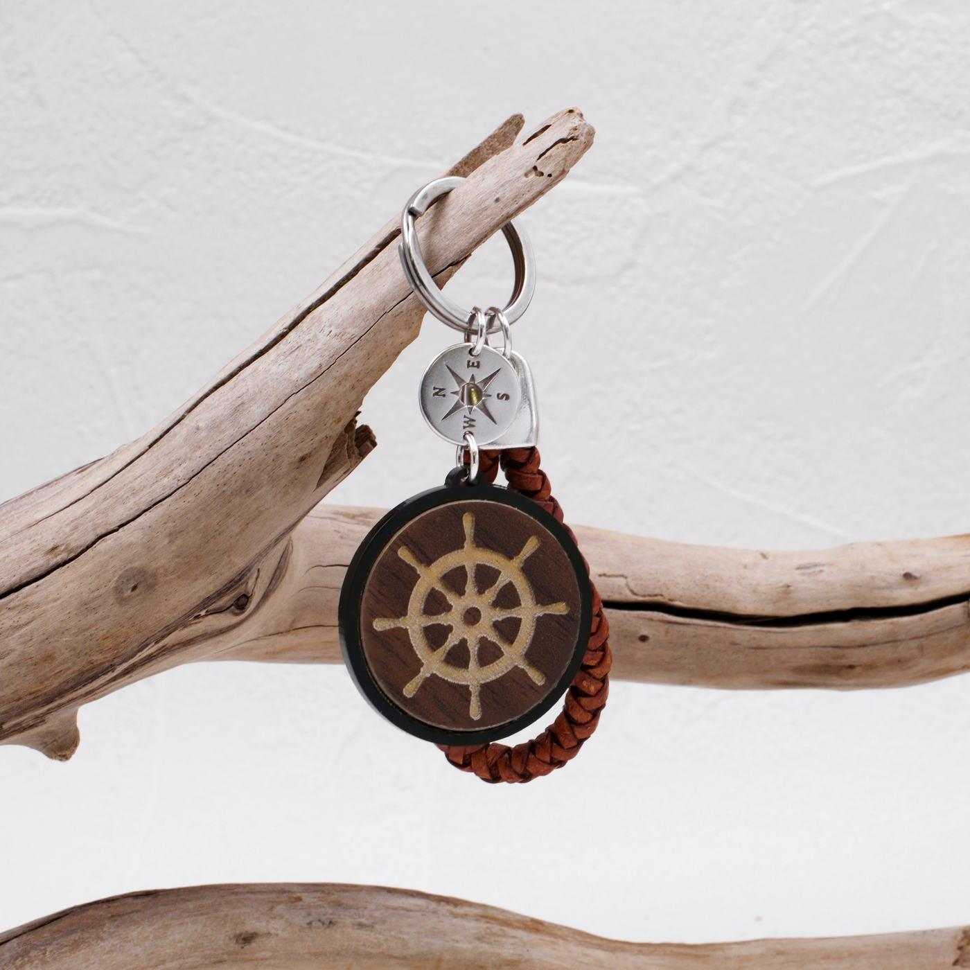 Ship Wheel Men's Keychain — Pendants & charms from Toolittle — additional view 2
