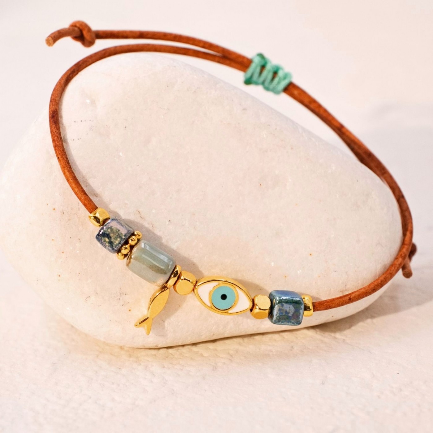 Makrame Bracelet with Evil Eye — Bracelets from Toolittle — additional view 5