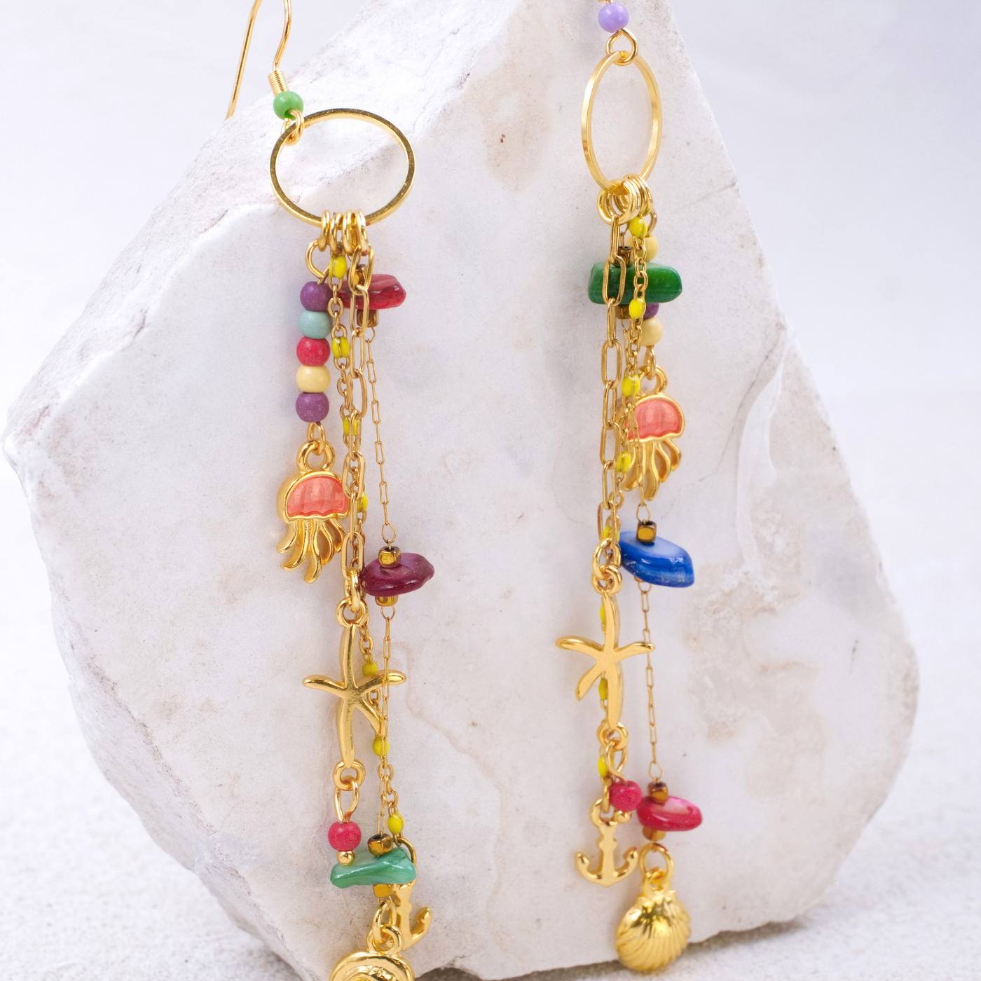 Sea Gold-plated Earrings — Earrings from Toolittle — additional view 4