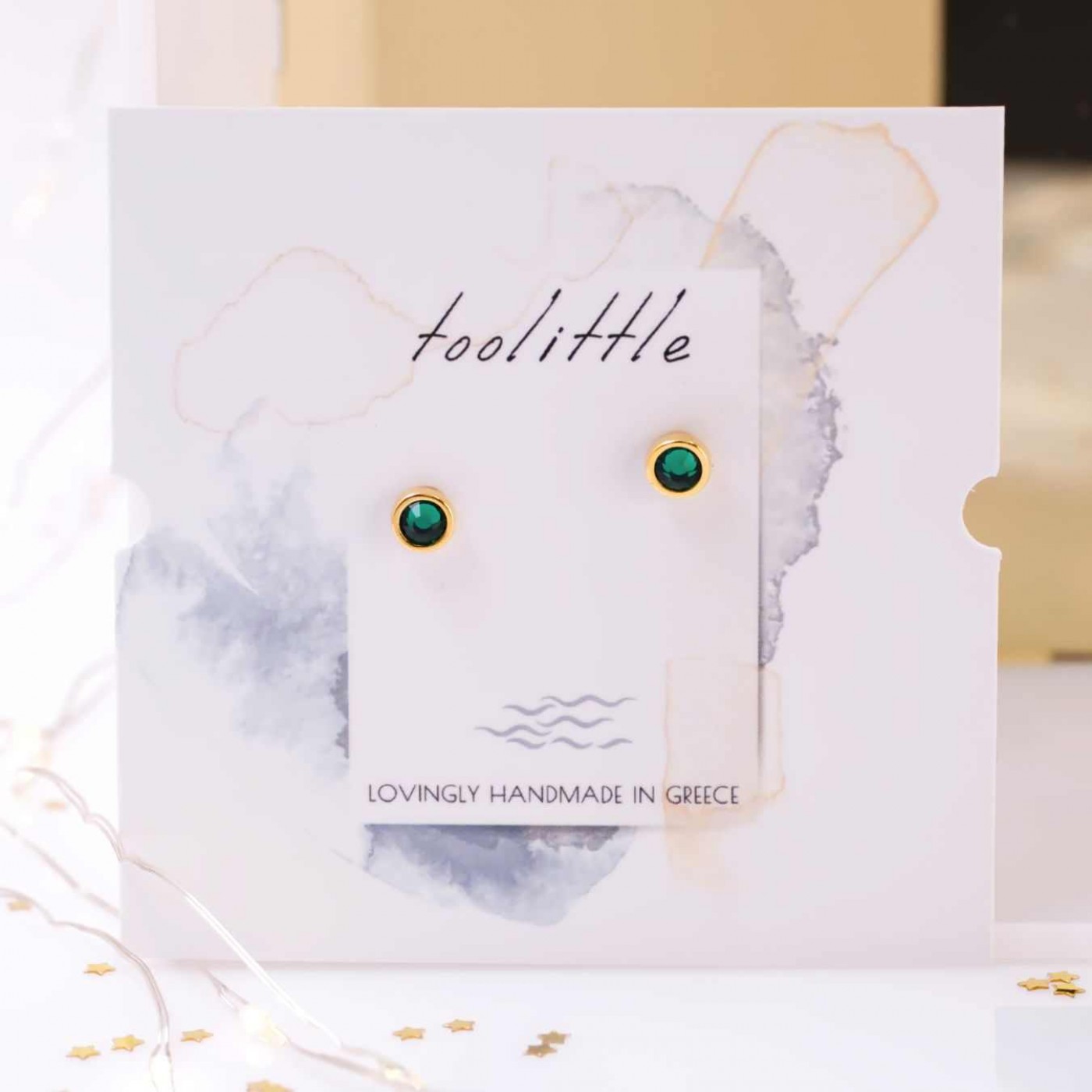 Mini Dots Jewelry: Crystal Earrings — Earrings from Toolittle — additional view 3