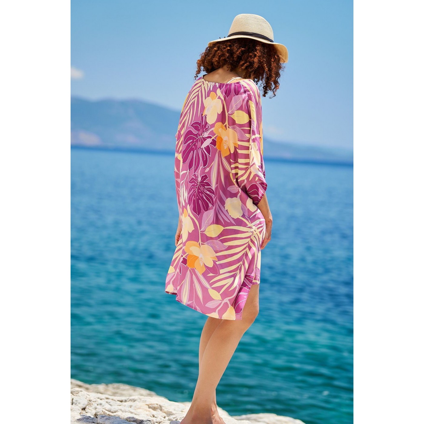 KOKKOSAMMOU Short caftan Peach Fuzz — Dresses from Toolittle — additional view 3