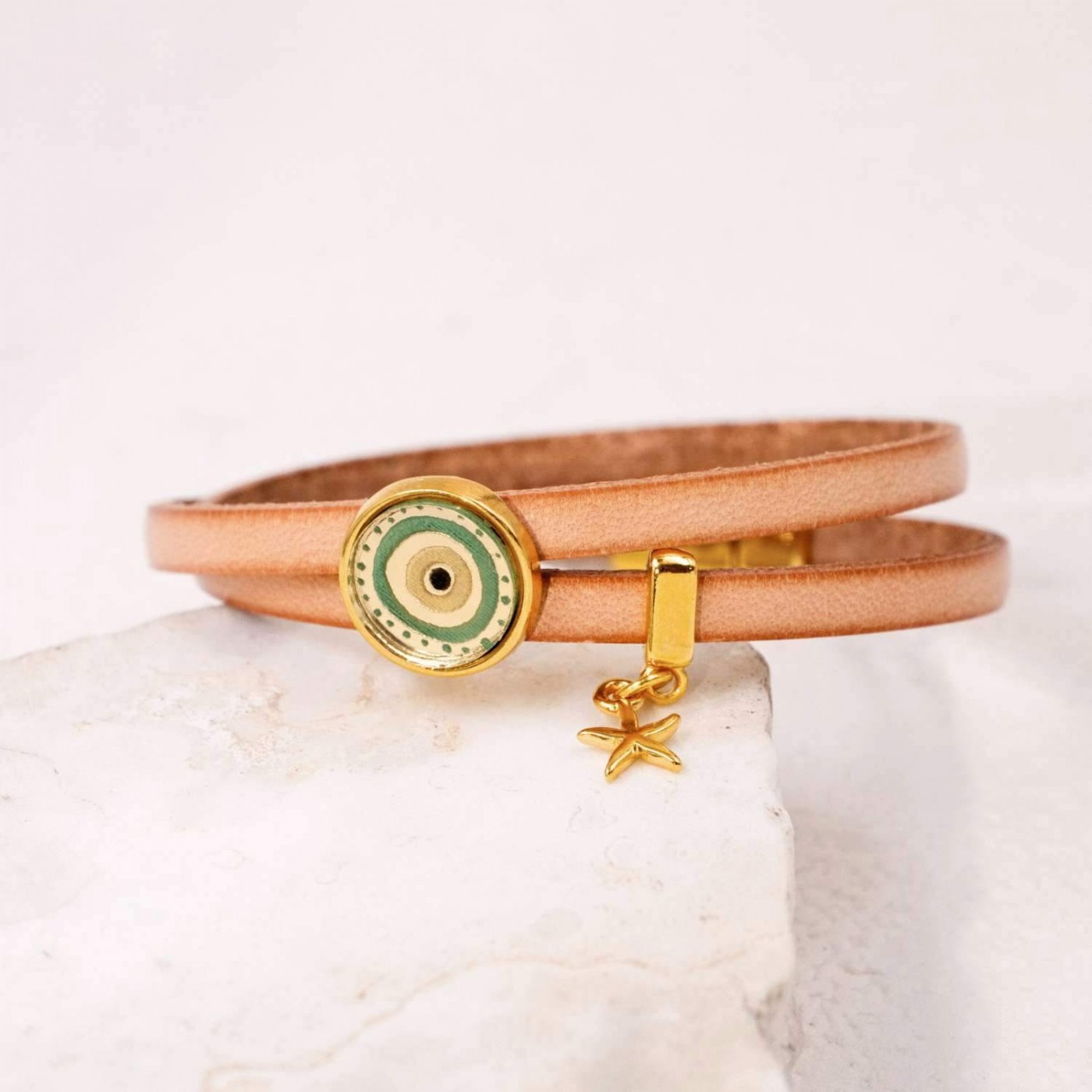 Plexiglass Evil Eye Leather Bracelet — Bracelets from Toolittle — additional view 3