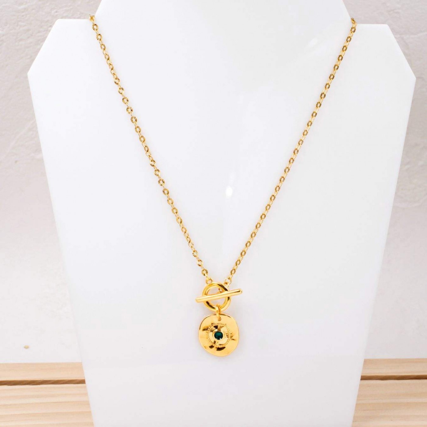 Toggle Clasp: Gold-plated Necklace - Zircon — Necklaces from Toolittle — additional view 5