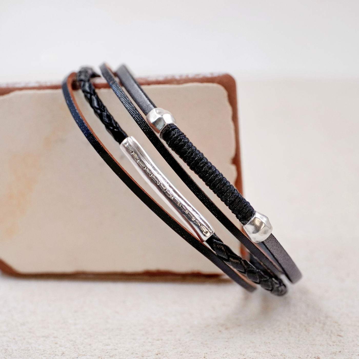 Leather Men's Bracelet — Bracelets from Toolittle — additional view 2