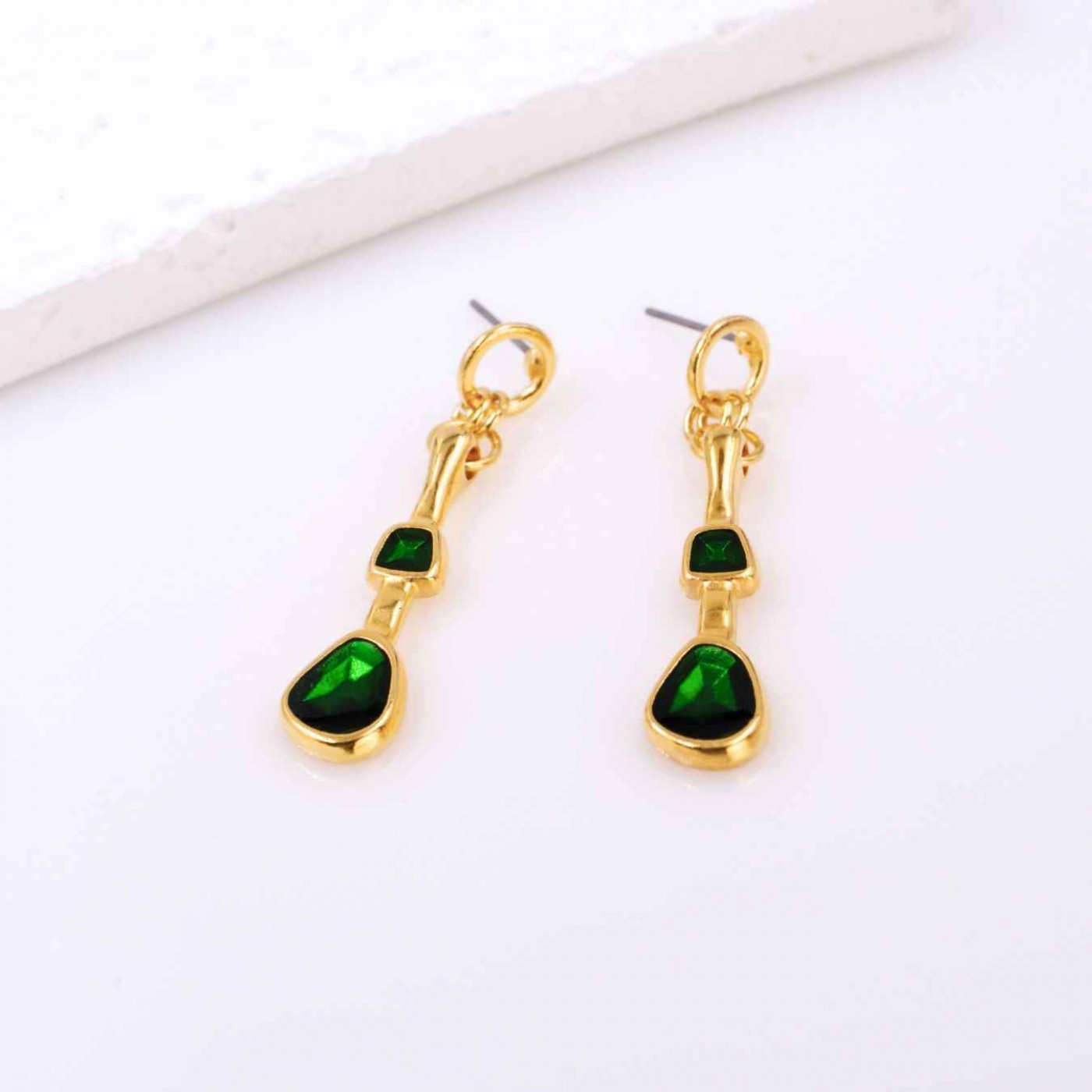 Dangle Earrings with Enamel — Earrings from Toolittle — additional view 3