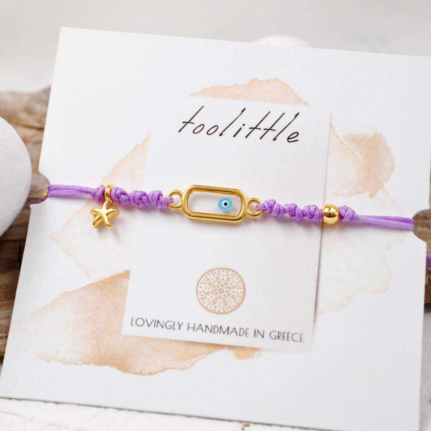 Evil Eye Macrame Bracelet — Bracelets from Toolittle — additional view 3