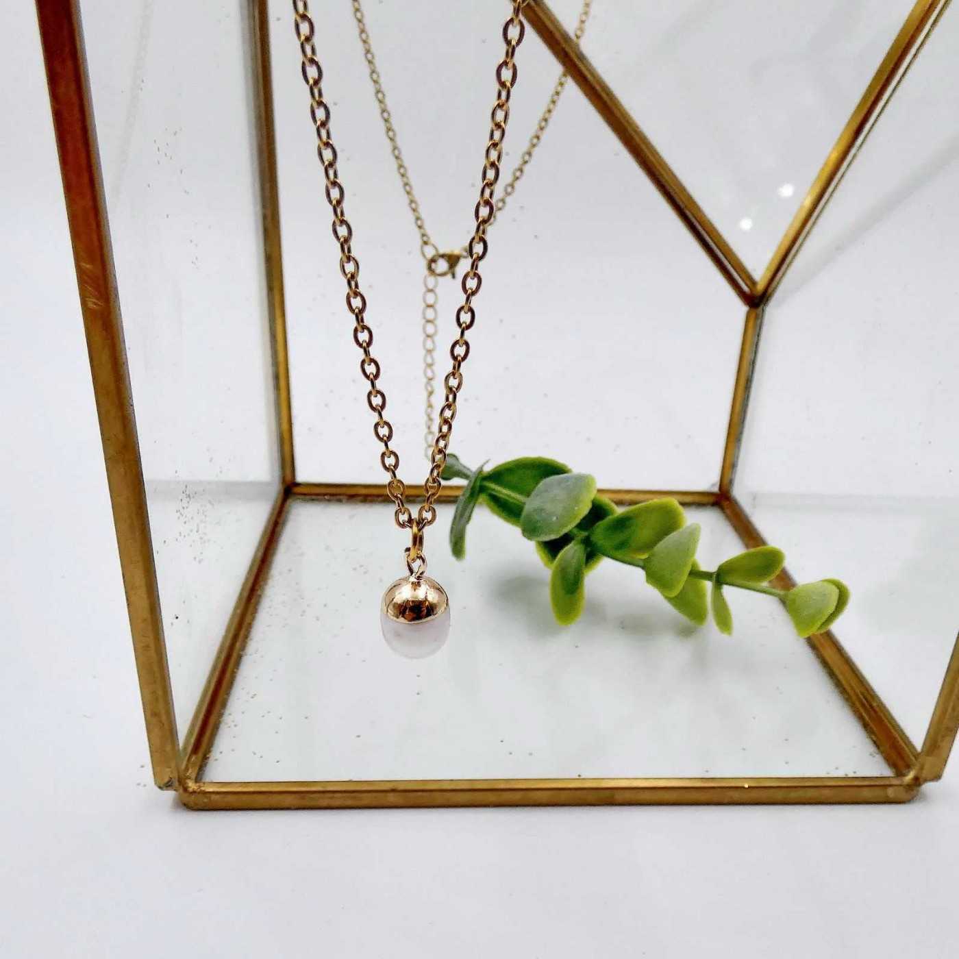 Pearlie Matte Necklace with freshwater Pearl — Necklaces from Toolittle — additional view 4