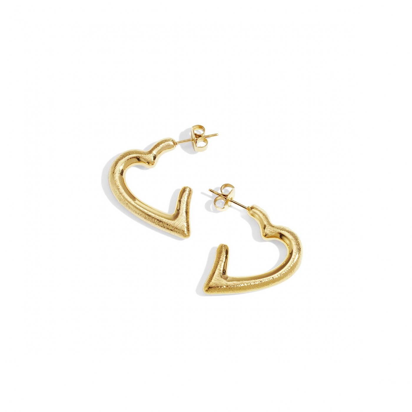 Steel Heart Earrings – Timeless Elegance — Earrings from Toolittle — additional view 2