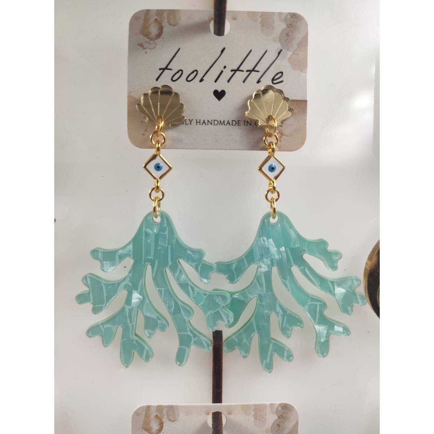 Plexiglass Coral Earrings — Earrings from Toolittle — additional view 2