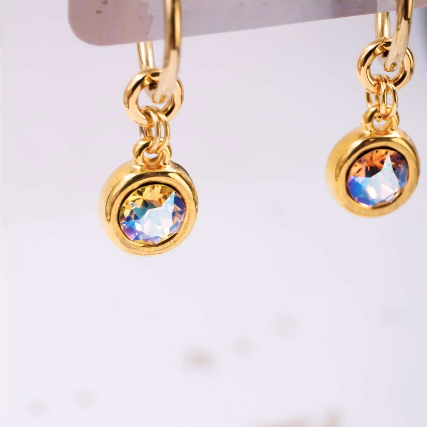 Crystal Collection: Gold-Plated Hoop Earrings — Earrings from Toolittle — additional view 3