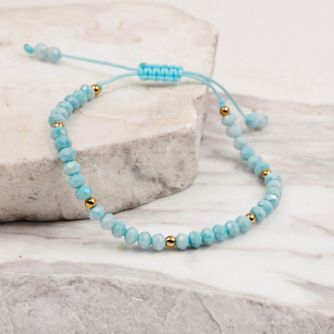 Macramé Bracelet with Crystals & Semiprecious Stones | Ciel — Bracelets from Toolittle — additional view 5