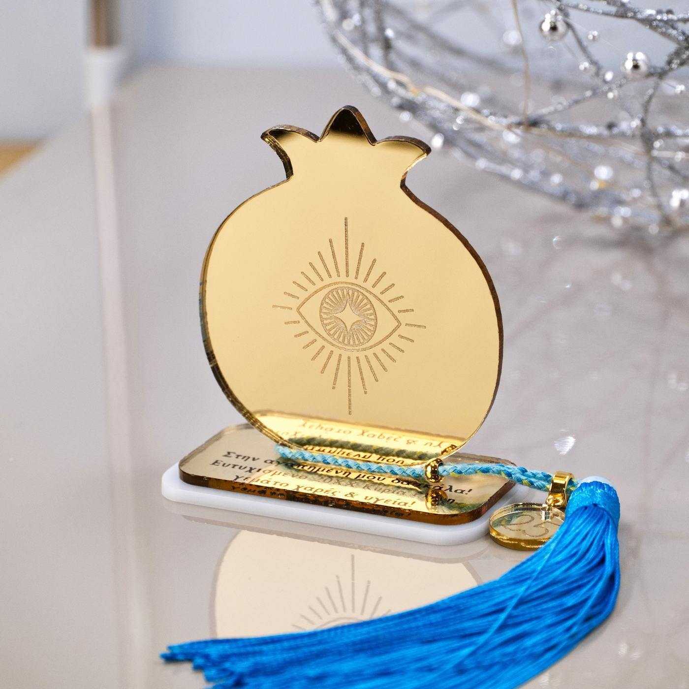 Pomegranate Personalized Lucky Charm — Pendants & charms from Toolittle — additional view 3