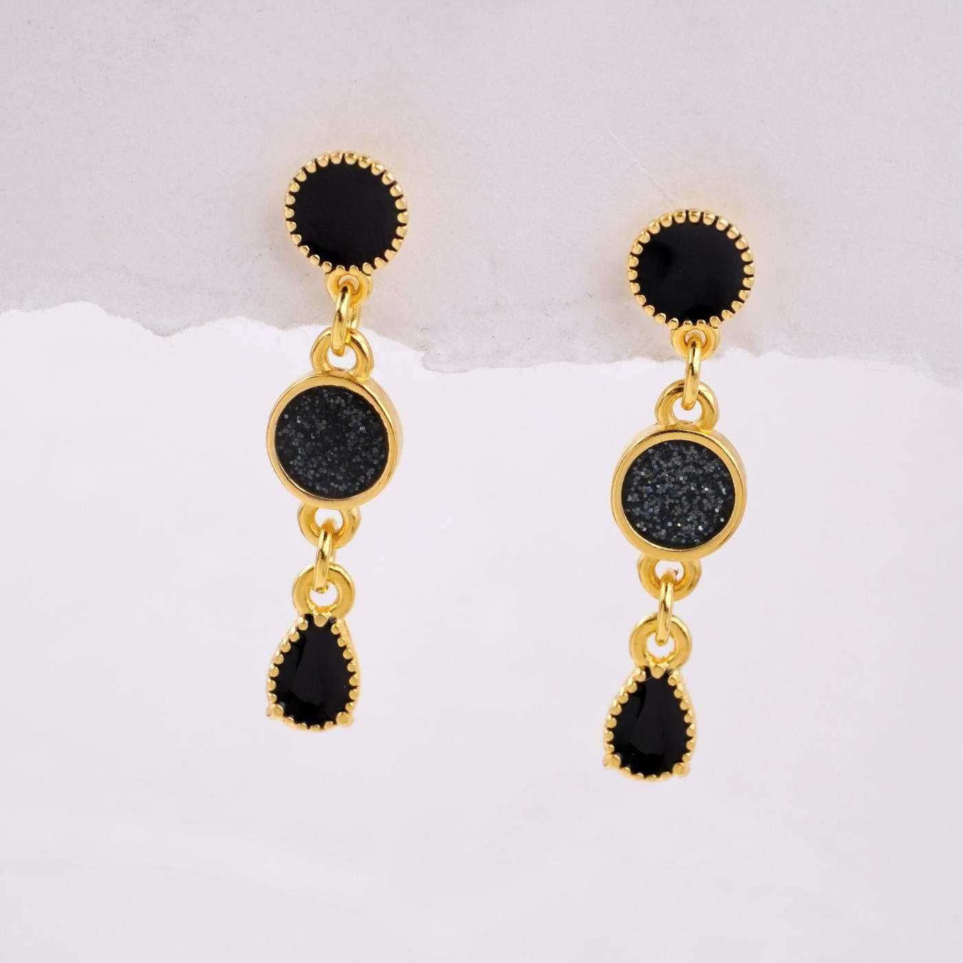 Earrings with glittered enamel — Earrings from Toolittle — additional view 2