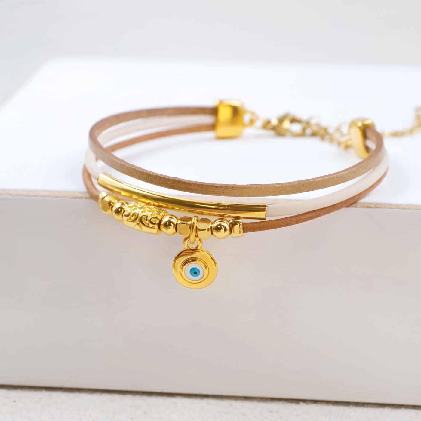 Leather & Cord Women's Bracelet — Bracelets from Toolittle — additional view 4