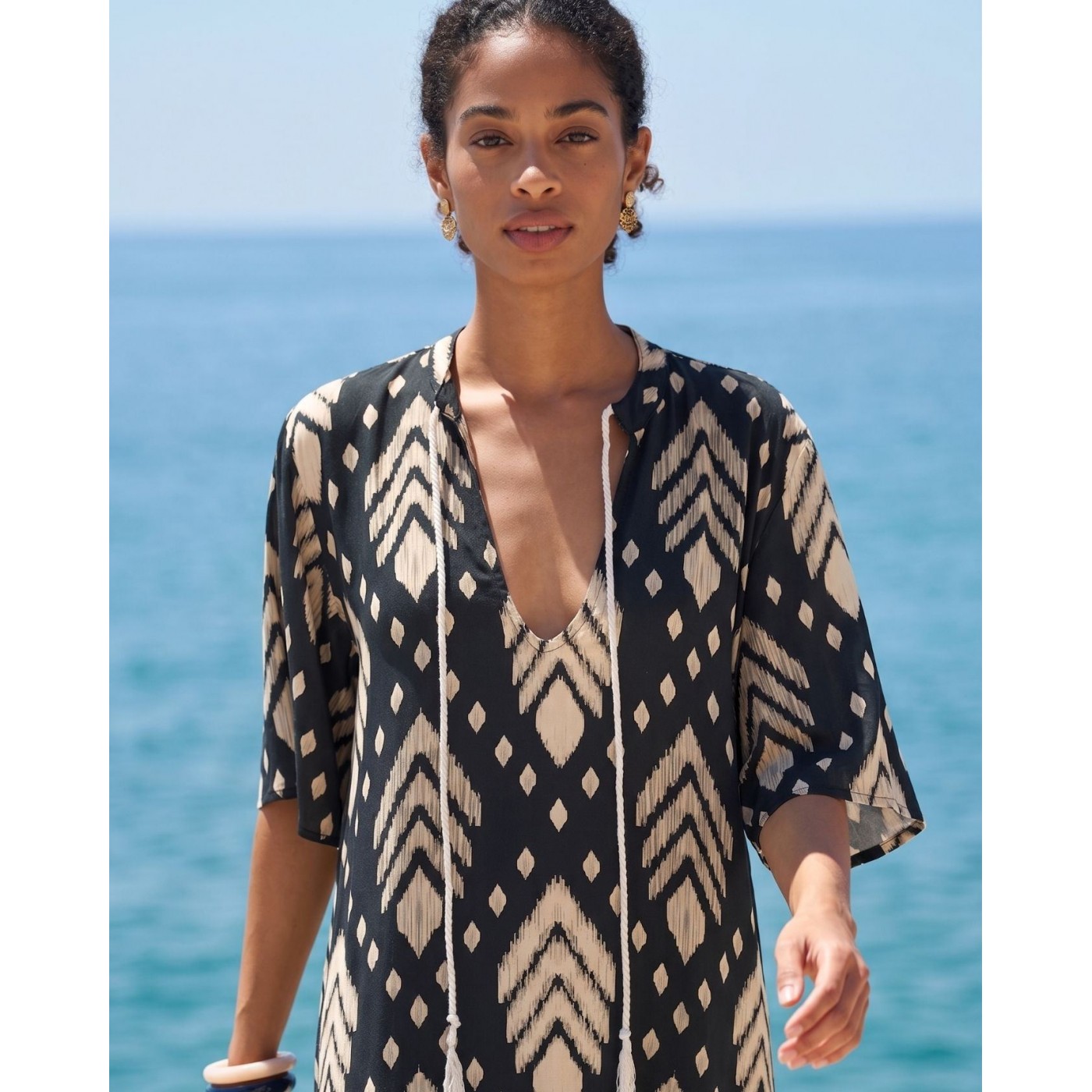 KOKKOSAMMOU Maxi caftan Samothraki — Dresses from Toolittle — additional view 2