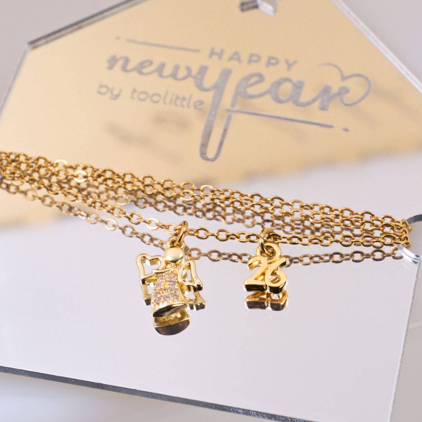 Lucky 2026 Necklace - Rhinestone Angel — Pendants & charms from Toolittle — additional view 3