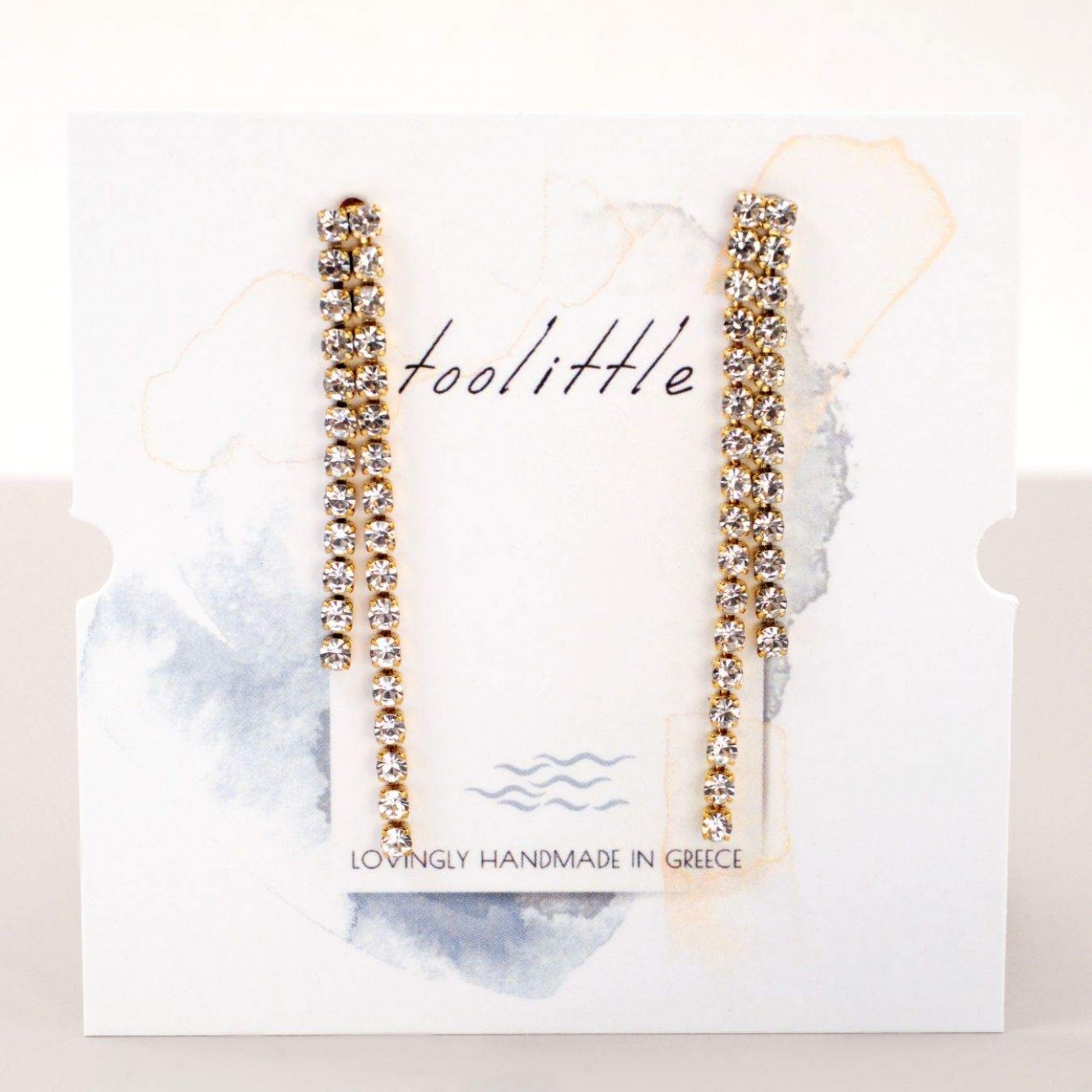 Rhinestones Steel Dangle Earrings — Earrings from Toolittle — additional view 3
