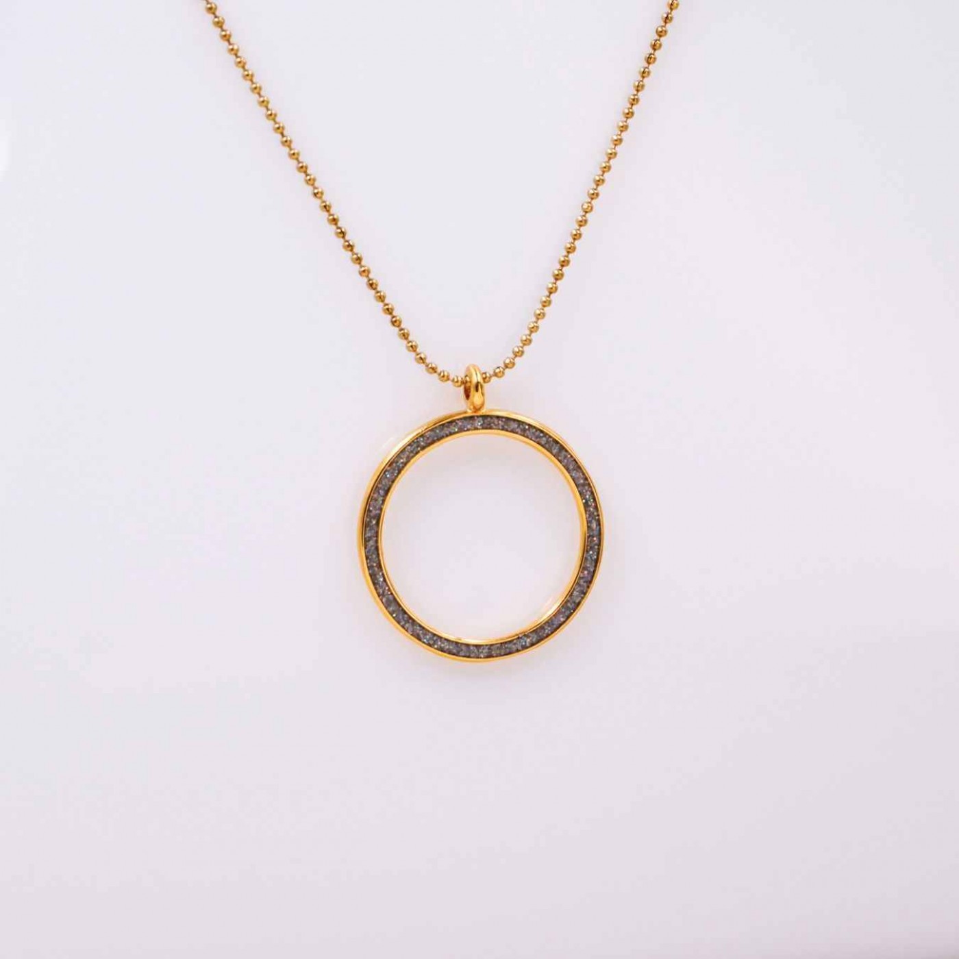 Gold-plated Long Necklace - Glitter Enamel — Necklaces from Toolittle — additional view 4