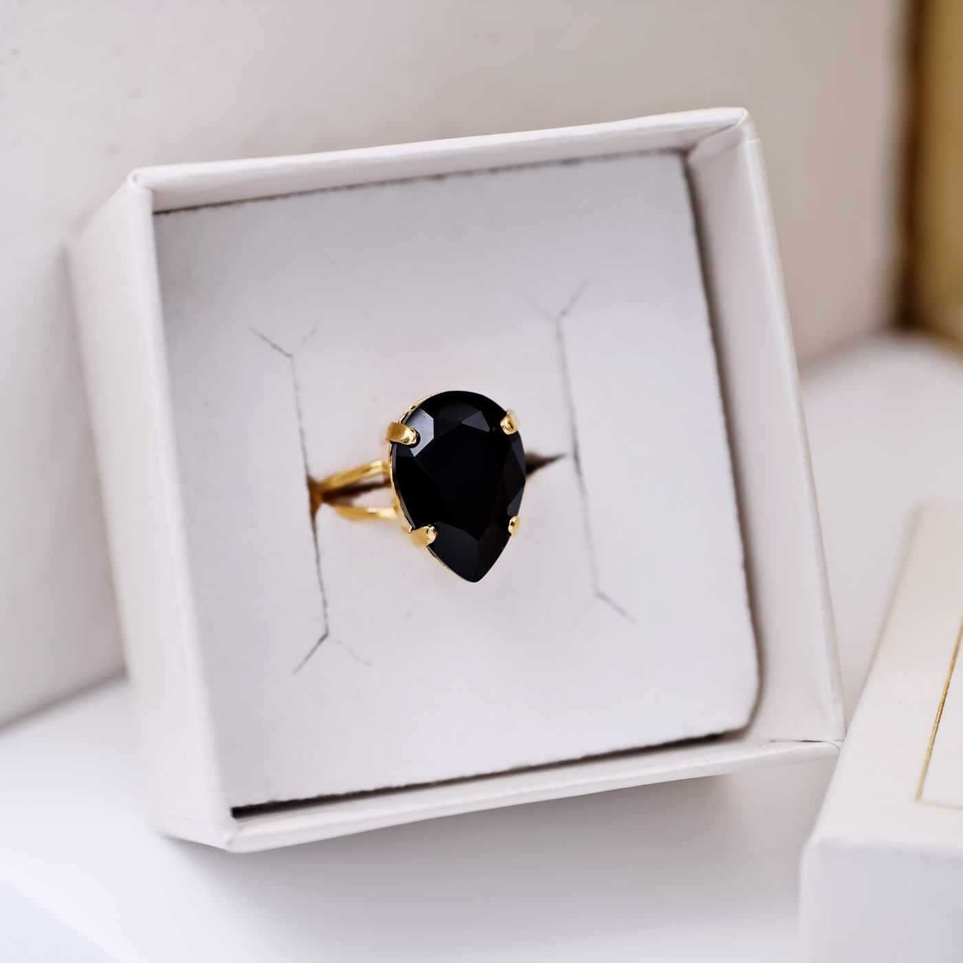 Gold-plated ring with Austrian crystal