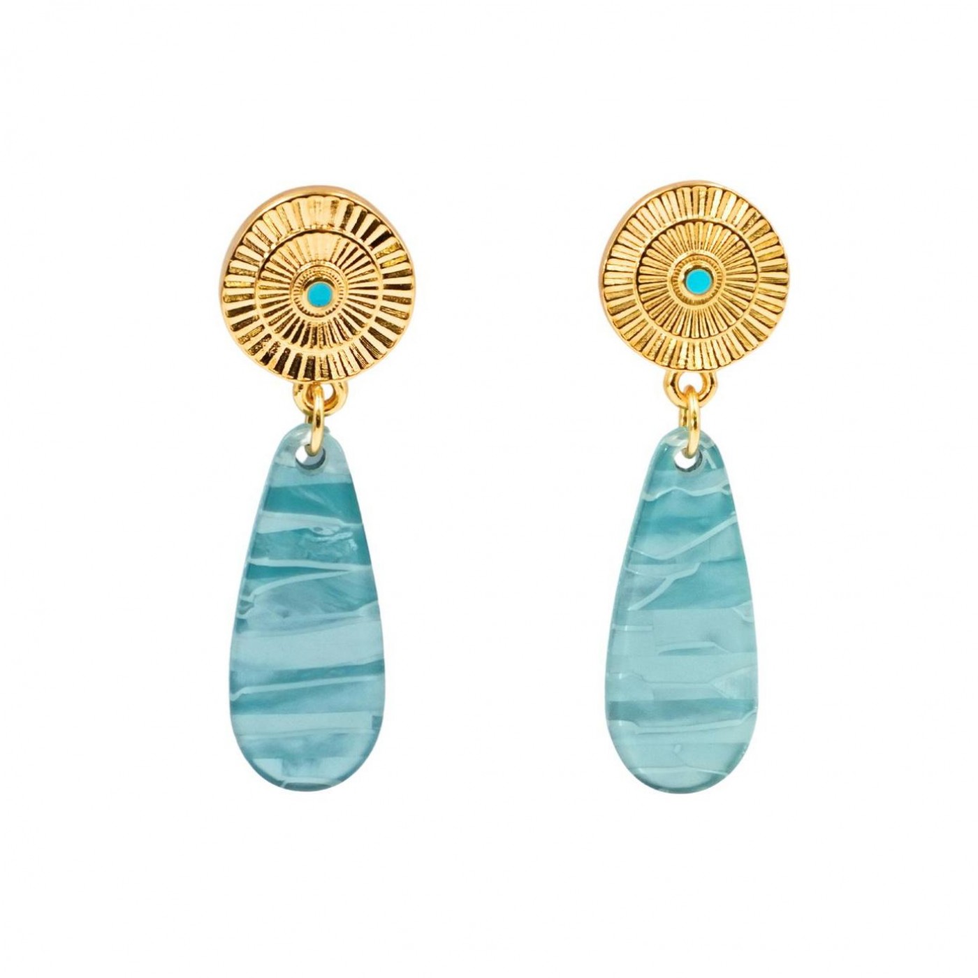 Plexiglass Drop Gold-plated Earrings — Earrings from Toolittle — additional view 4