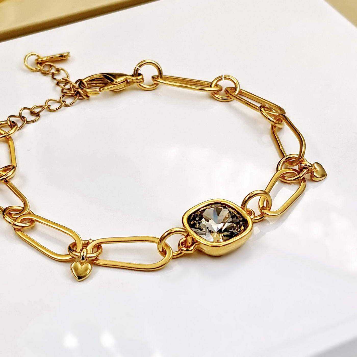 Chain bracelet with Austrian crystal — Bracelets from Toolittle — additional view 3