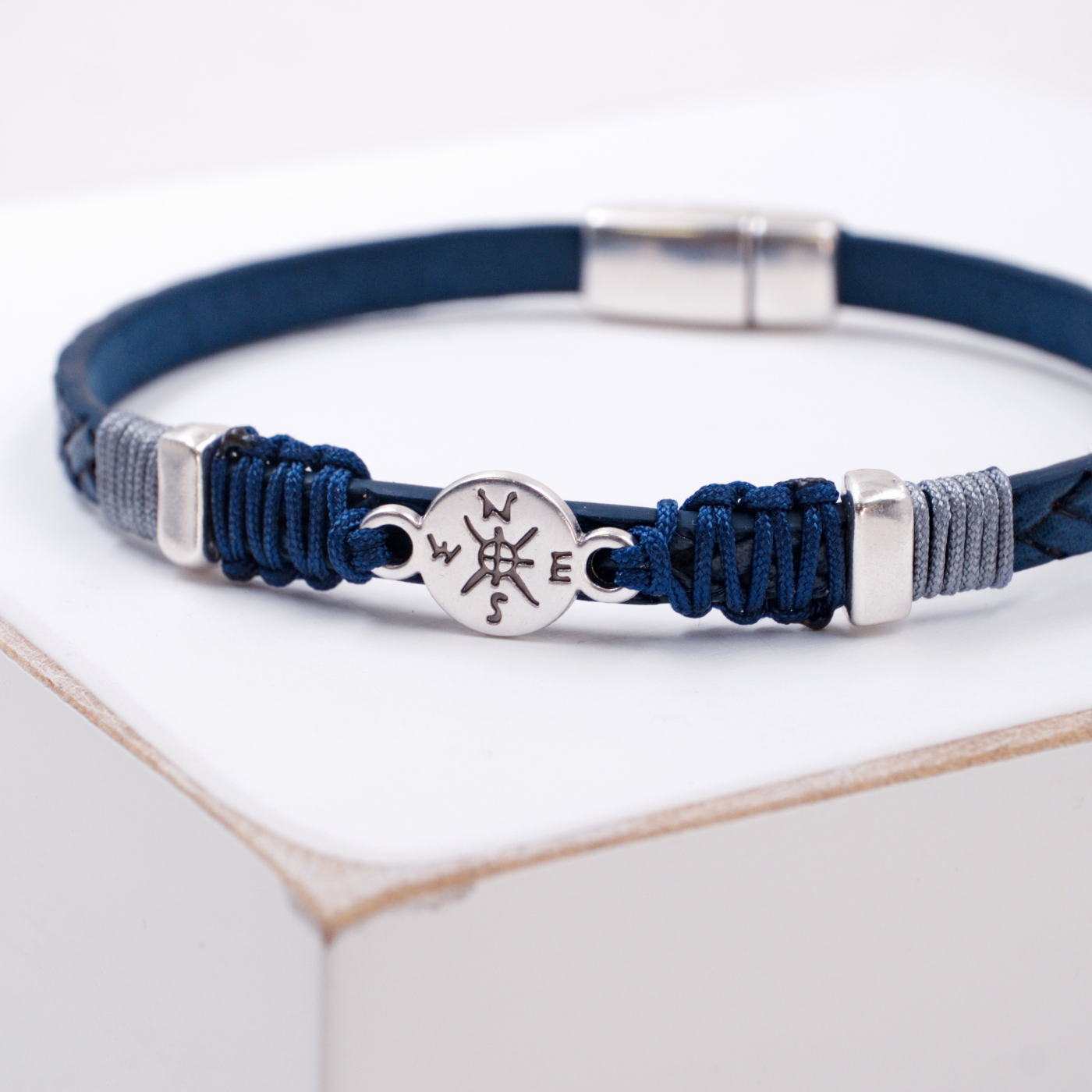 Compass Blue Men's Bracelet — Bracelets from Toolittle — additional view 2