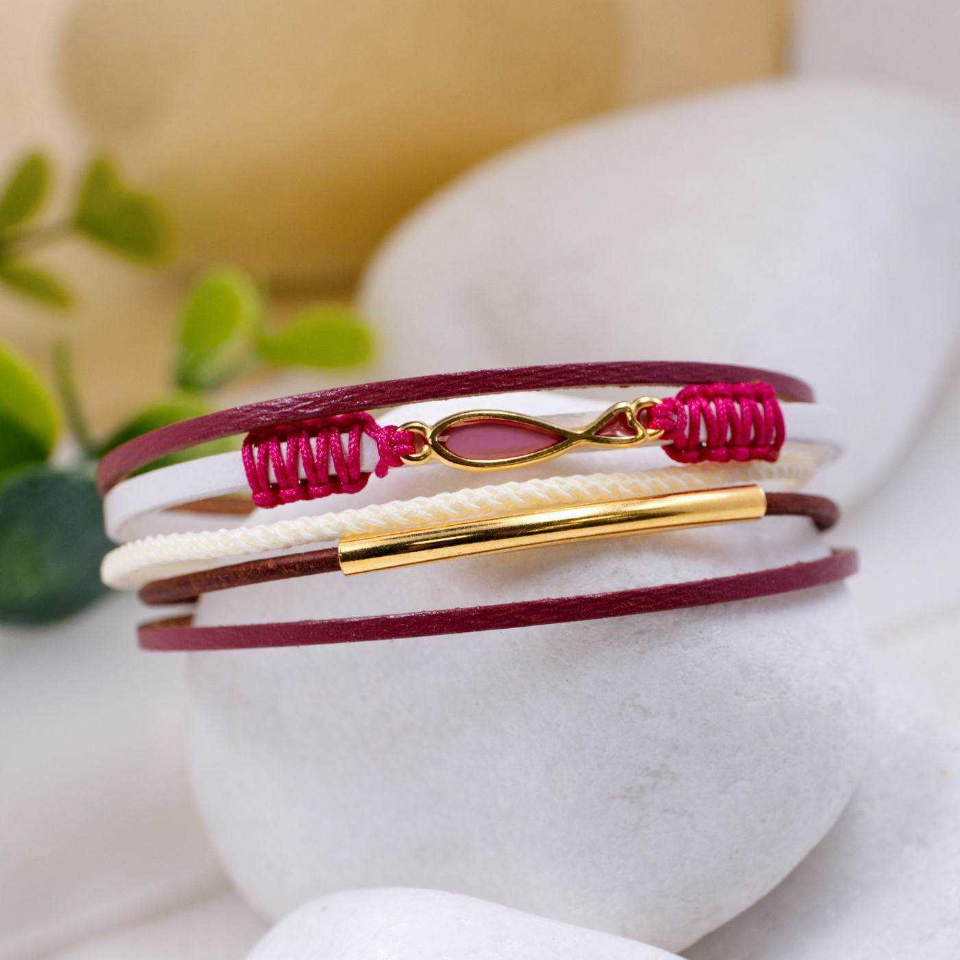 Enamelled Fish Leather Bracelet — Bracelets from Toolittle — additional view 3