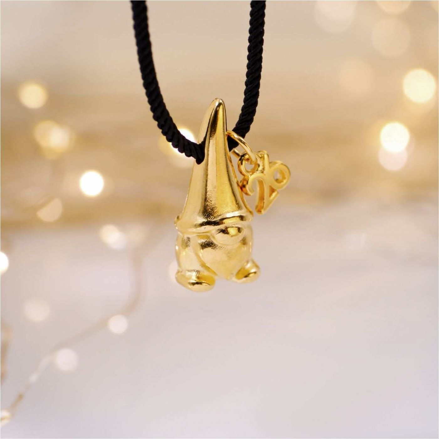 Handmade 2026 Lucky Necklace: Golden Gnome — Pendants & charms from Toolittle — additional view 4