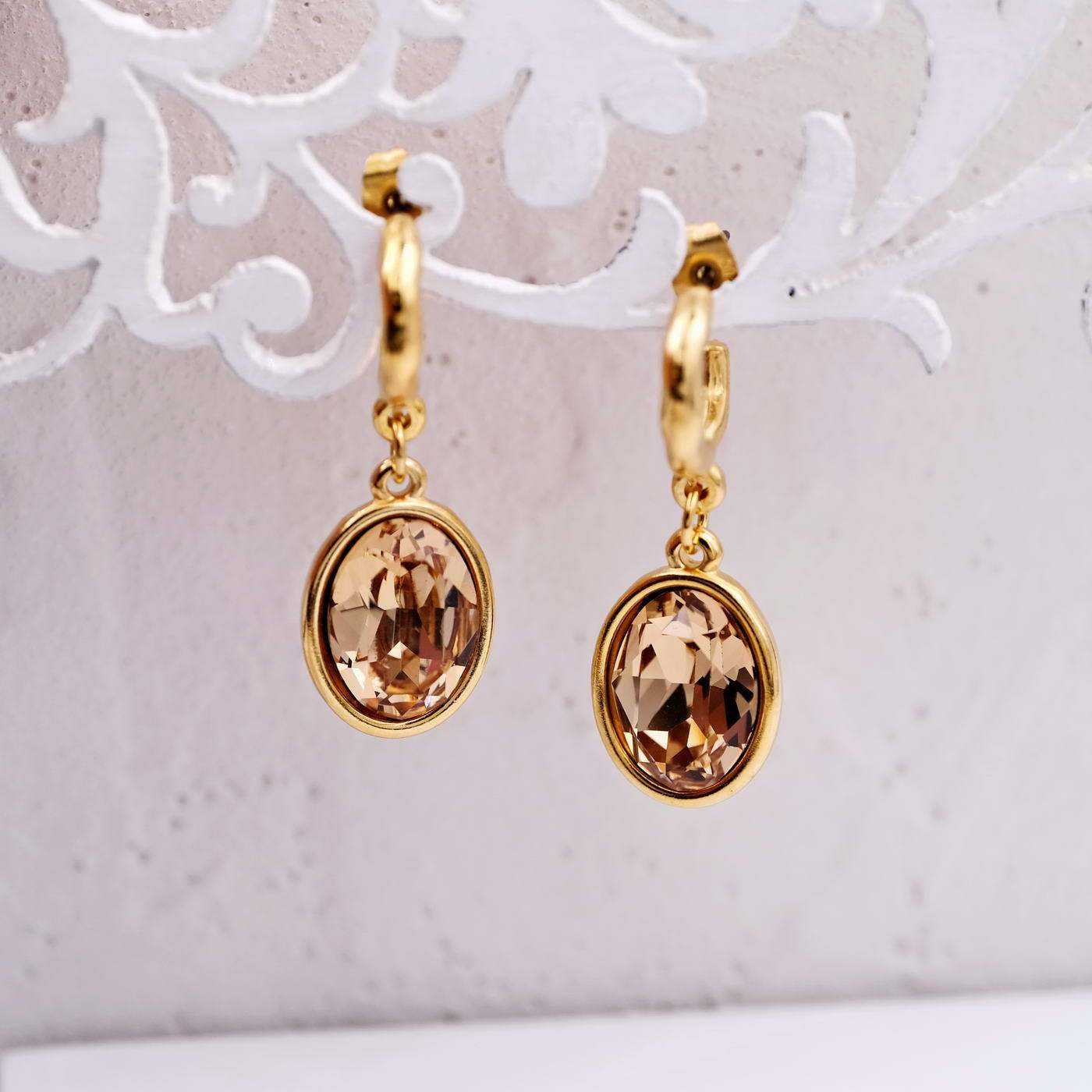 Mid-sized earrings with crystals — Earrings from Toolittle — additional view 5