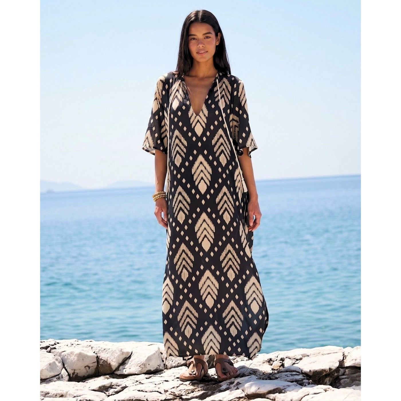 KOKKOSAMMOU Maxi caftan Samothraki — Dresses from Toolittle — additional view 6