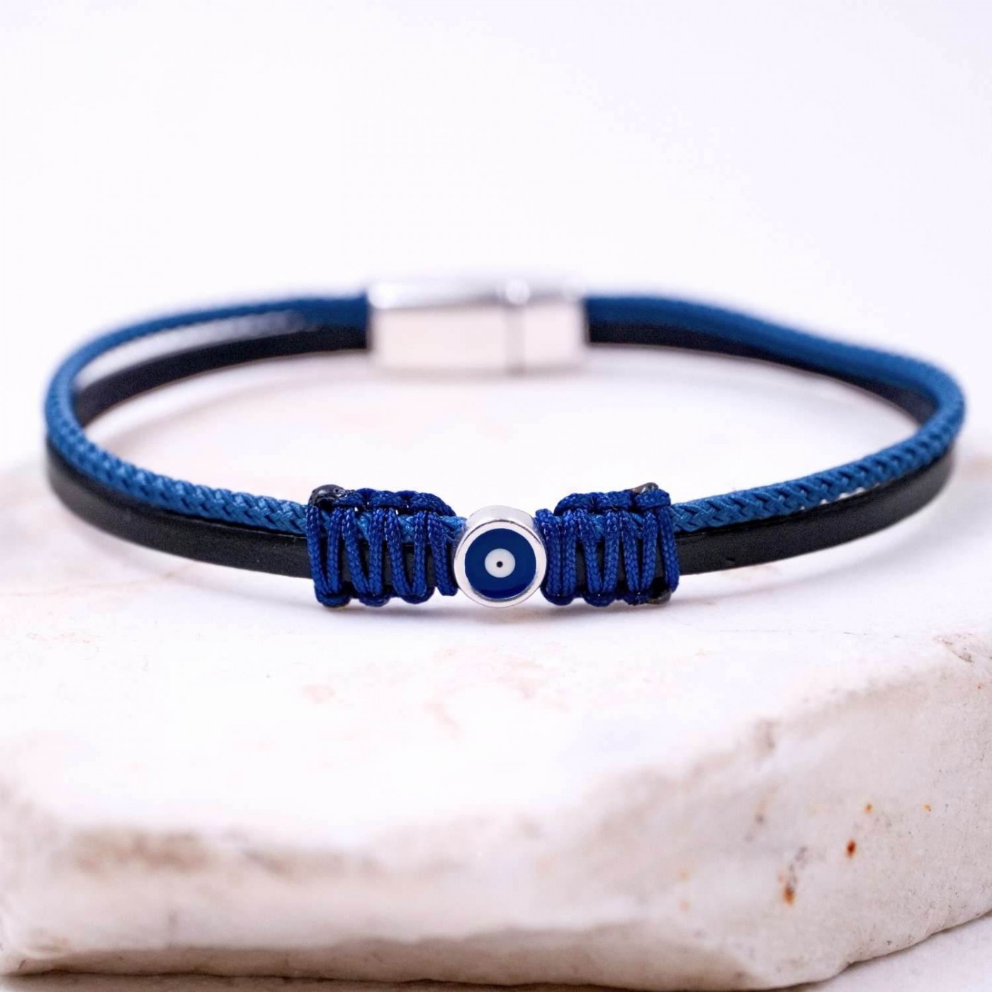 Evil Eye Leather Men's Bracelet — Bracelets from Toolittle — additional view 2