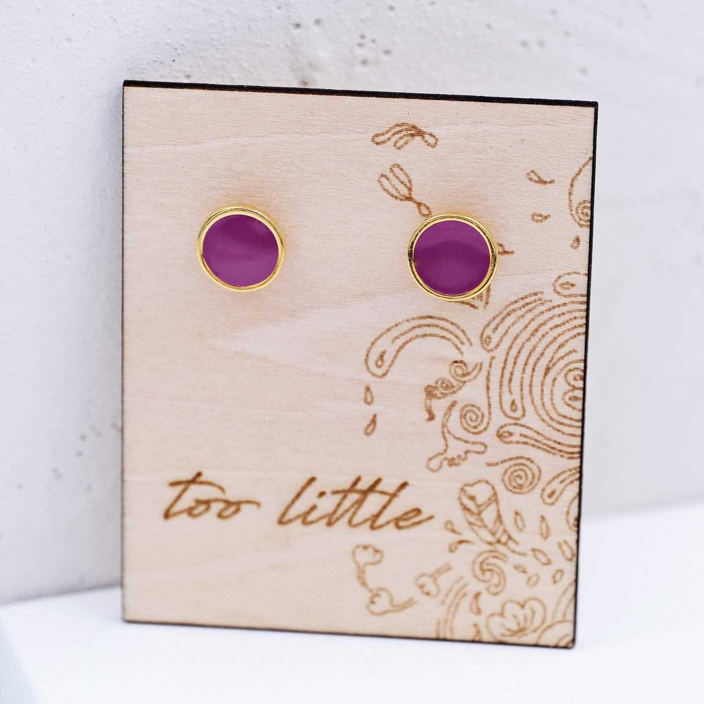 "Midi Dots on Wood" Stud earrings — Earrings from Toolittle — additional view 3