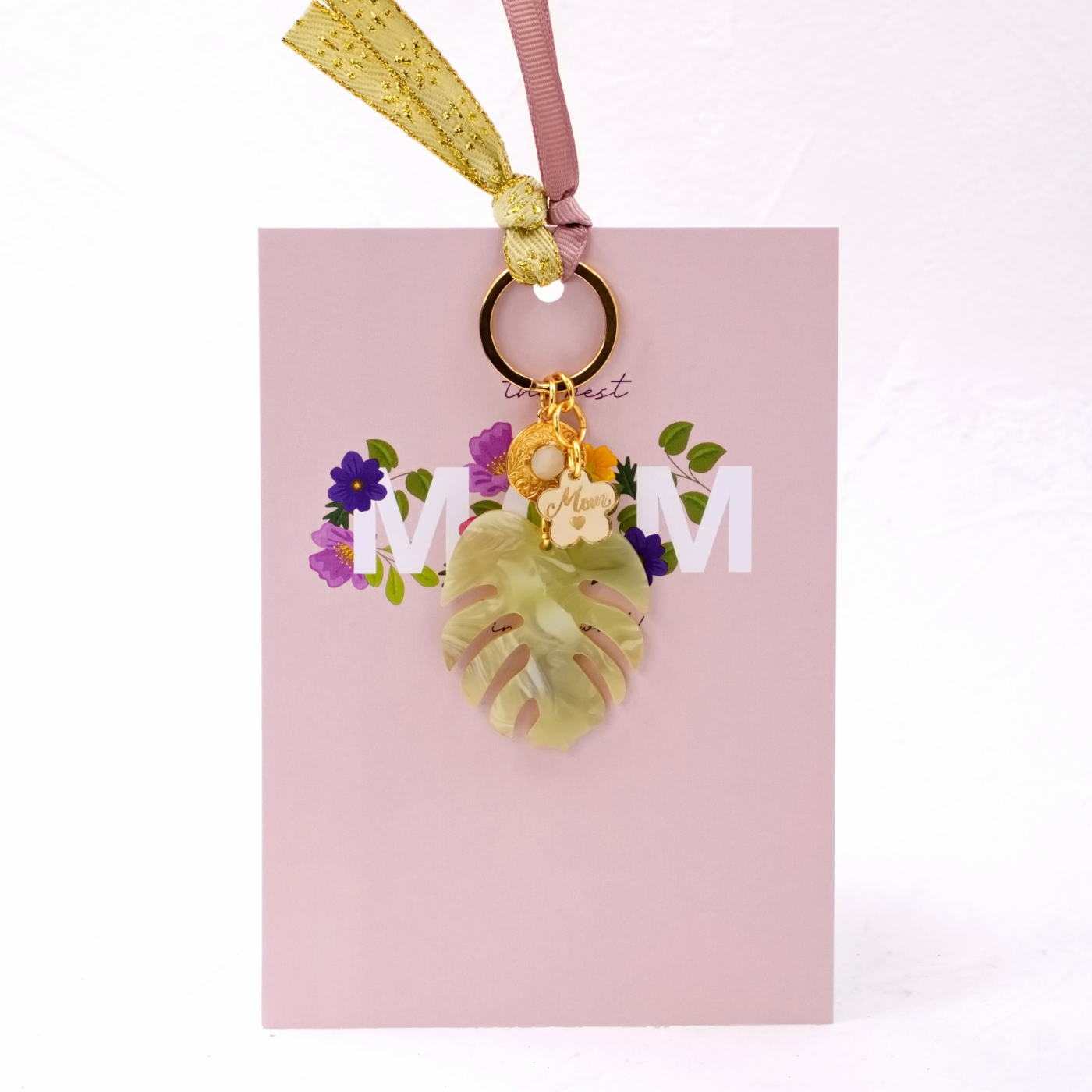 Mama Plexiglass Leaf Keychain — Pendants & charms from Toolittle — additional view 3